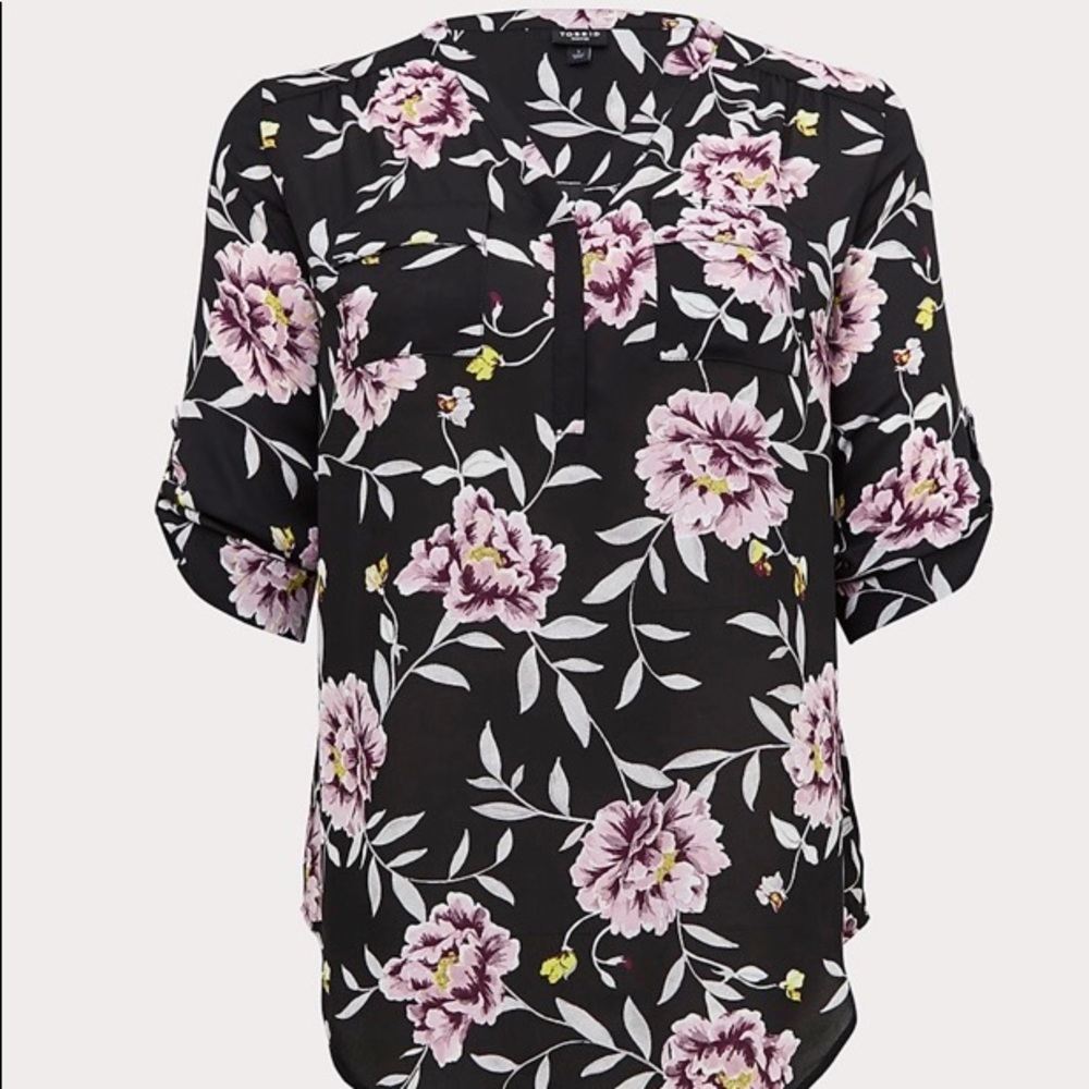 Torrid Tunic Harper Pullover Blouse Shirt Size 1